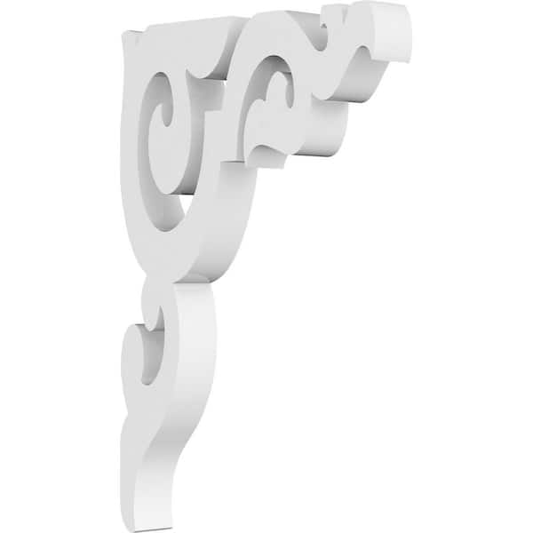 Ekena Millwork 5/8 in. W x 9 in. H x 5 1/2 in. D PVC Rotherham Bracket