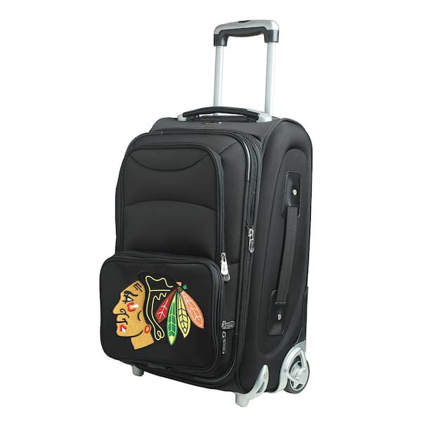 Denco NHL Chicago Blackhawks 21 in. Black Carry-On Rolling Softside Suitcase