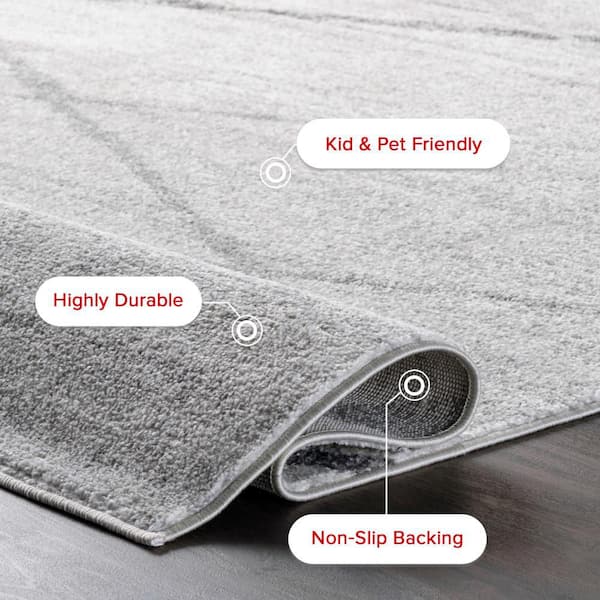 nuLOOM - Thigpen Contemporary Stripes Gray 8 ft. x 12 ft. Area Rug
