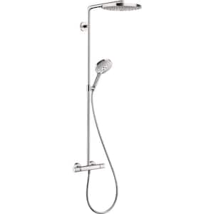 Raindance Select S 240 2-Spray Patterns with 2.5 GPM 10 in. Wall Mount Dual Shower Heads in Brushed Nickel