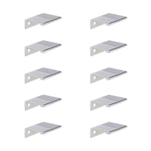 Lincoln Collection 1 in. (25 mm) Chrome Modern Cabinet Finger Pull (10-Pack)