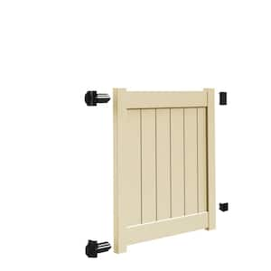 Bryce and Washington Series 4 ft. W x 4 ft. H Sand Vinyl Walk Fence Gate Kit