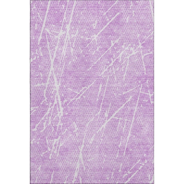 Addison Rugs Mayfield Premium Machine Washable Indoor/Outdoor Geometric AMF628 Lilac 10 ft. x 14 ft. Area Rug