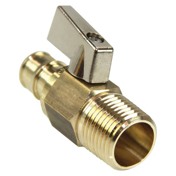 ProPEX 1/2 in. PEX-A Expansion Barb x 1/2 in. MIP Lead-Free Brass Ball Valve (10-Pack)