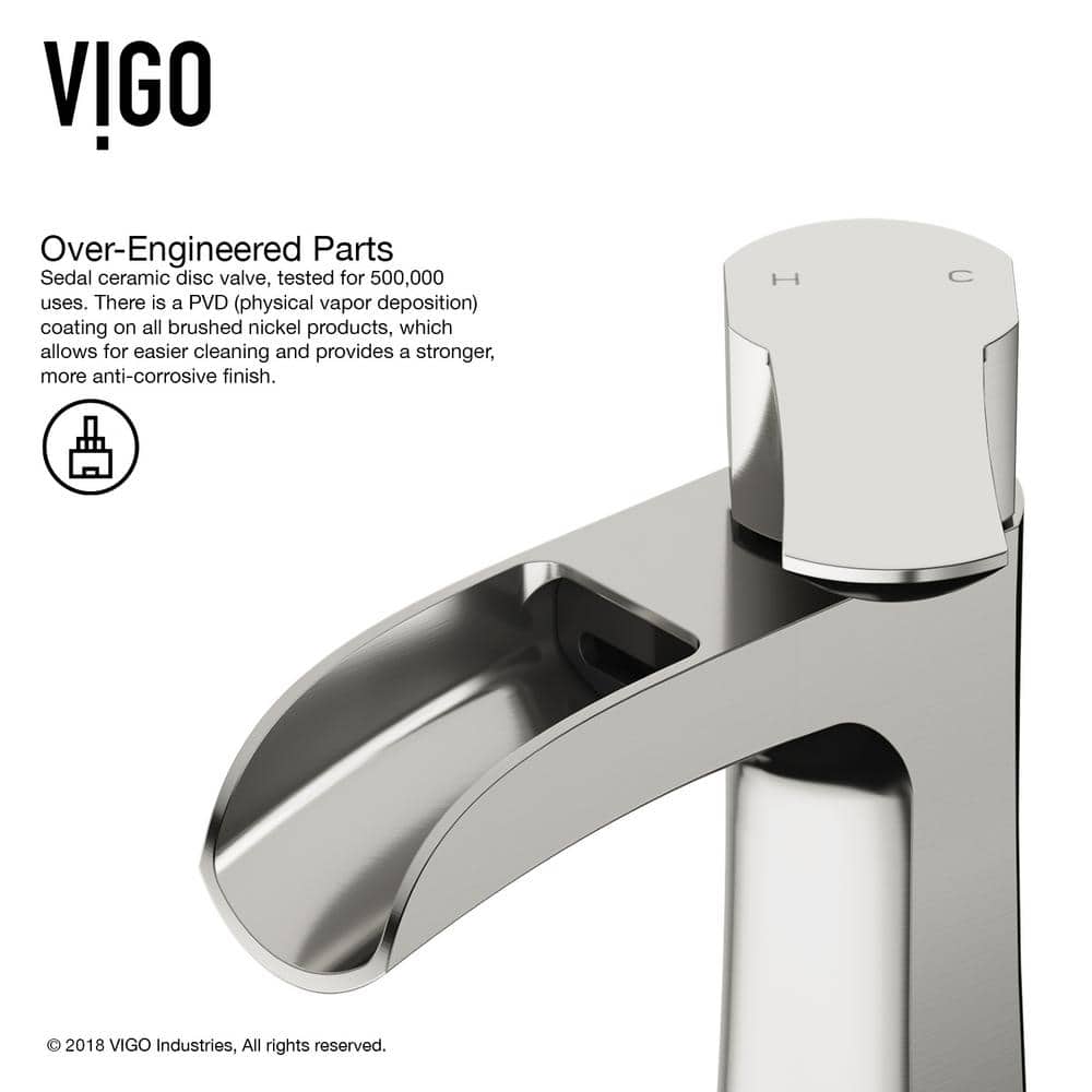 Paloma Modern Black Nickel Single-Hole Bathroom Faucet