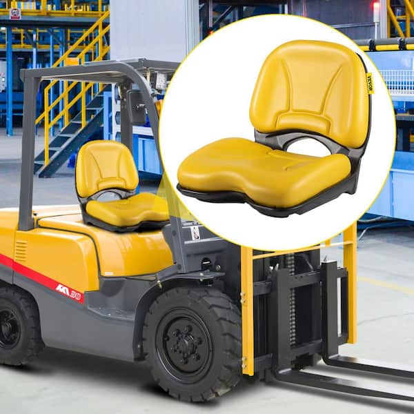 VEVOR Universal Tractor Seat Industrial High Back PVC Lawn & Garden Mower  Seat Replacement Steel Frame Forklift Seat in Yellow GBZYHSYJZTRACOHQNV0 -  The Home Depot