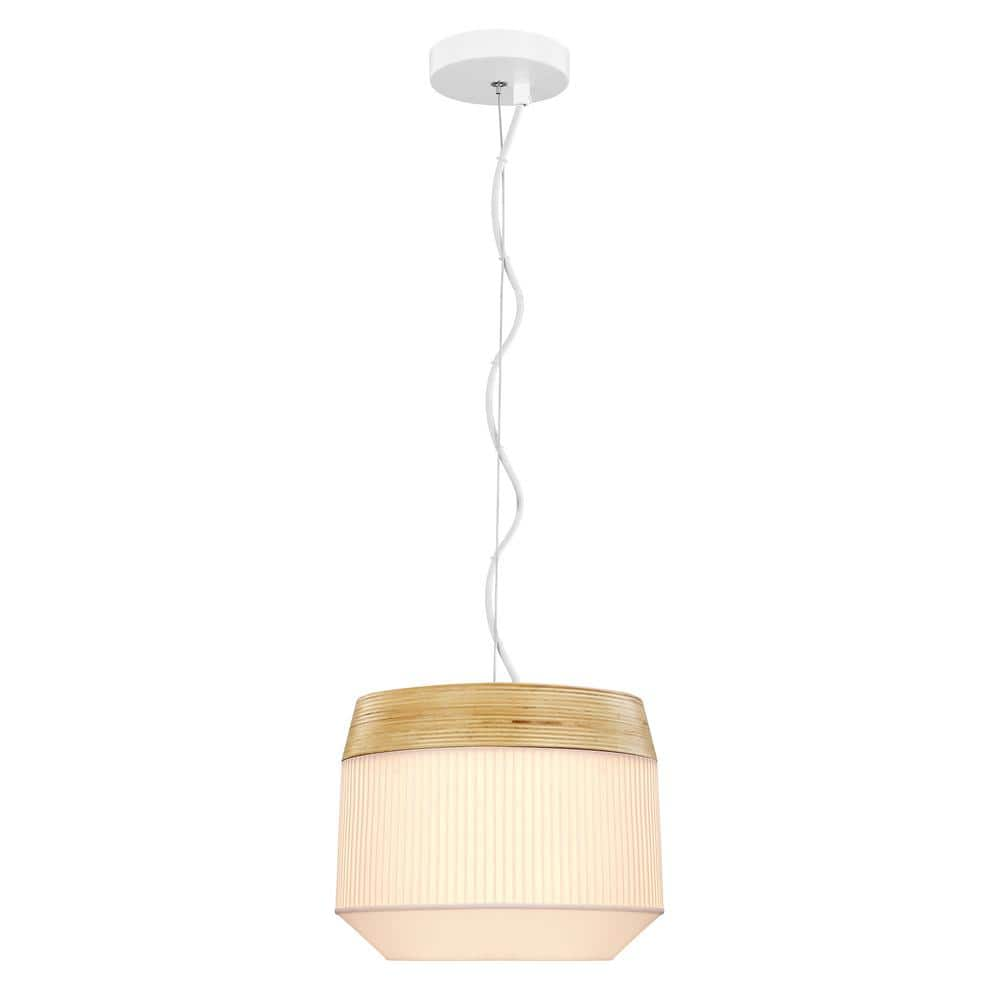 Light Society Inge 1-Light White Dome Pendant with Porcelain Shade