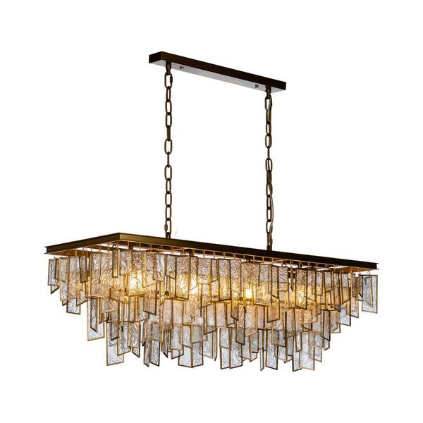 Progress Lighting Arya 8-Light Matte Black Luxe Linear Chandelier  P400338-31M - The Home Depot