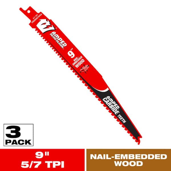 DIABLO 9 in. 6/9 TPI AMPED Demo Demon Carbide Teeth Reciprocating