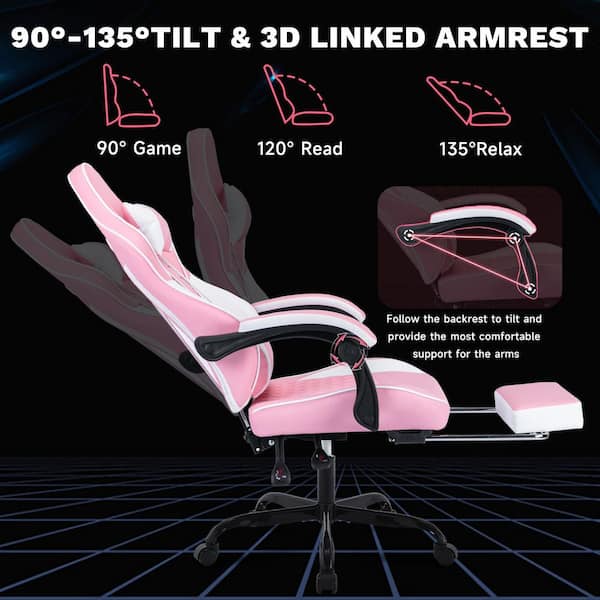 CSC DECOR INC Leather Seat Reclining Ergonomic PC Gaming