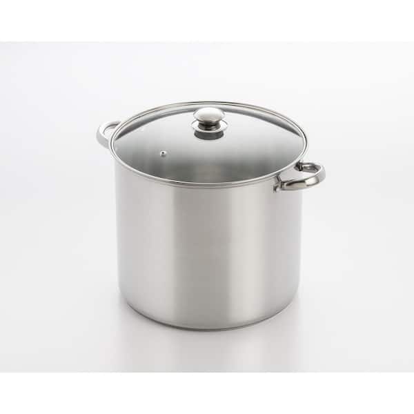 ExcelSteel 12 qt. Stainless Steel Stock Pot with Glass Lid