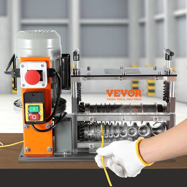 Automatic Wire Stripping Machine 0.06in. to 1.26in. Electric Cable Stripper Peeler 750W 10 Channels for Copper Recycling