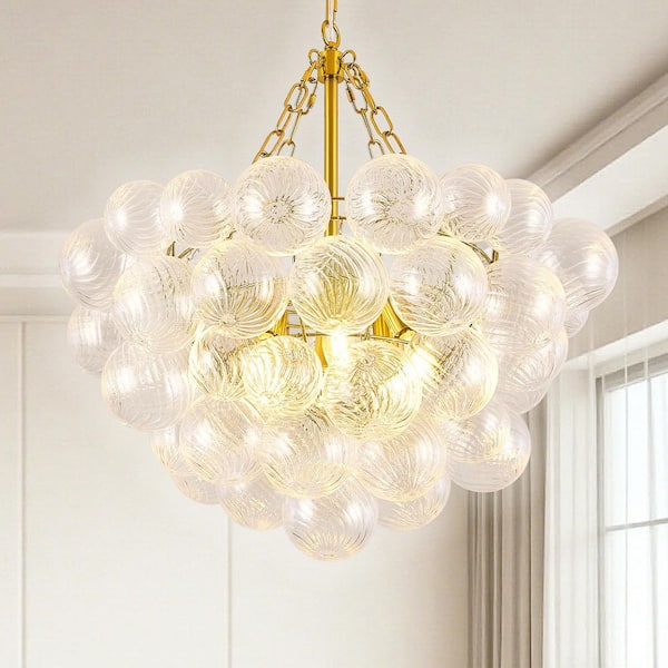 Kimberly ゴールド L Quoizel Kimberly 5-Light Brushed Weathered Brass Chandelier