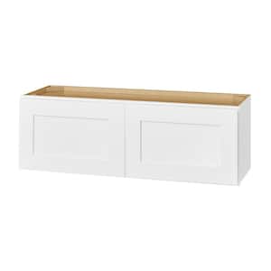 Avondale 36 in. W x 12 in. D x 12 in. H Ready to Assemble Plywood Shaker Wall Bridge Kitchen Cabinet in Alpine White