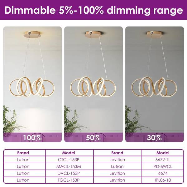 Rennnsan Chase 1-Light Dimmable Integrated LED Gold Contemporary