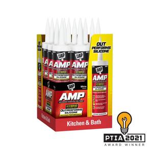 AMP Advanced Modified Polymer 9 oz. White Kitchen and Bath Sealant (12-Pack)