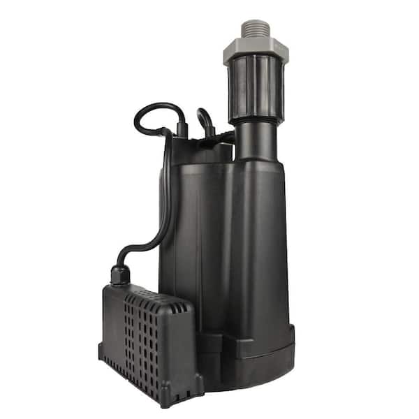 1/3 HP Submersible Sump Pump with Vertical Float 3400 GPH