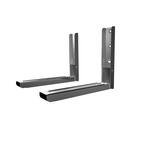 2 x PANASONIC Grey Silver Microwave Brackets Wall Mounting Holder Extendable 