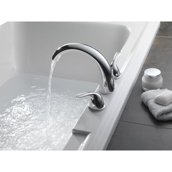 Delta Classic 2-Handle Deck Mount Roman Tub Faucet Trim Only in Chrome 550143 