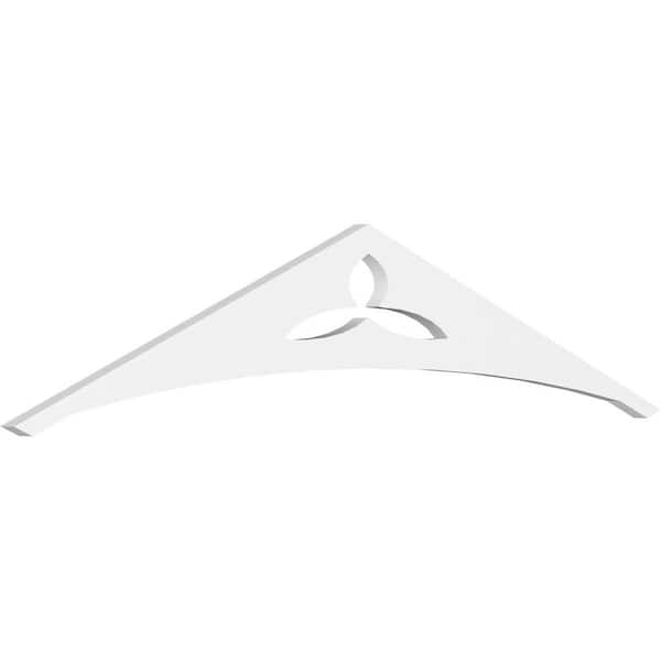 Ekena Millwork 1 in. x 48 in. x 10 in. (5/12) Pitch Naple Gable Pediment Architectural Grade PVC Moulding