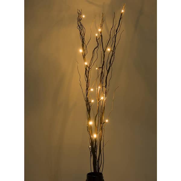 Lightshare Lighted Willow Branch 41 in. with 100 Mini LED for Decoration  Indoor Outdoor Sticks Lights, White with Timer and Dimmer MLHC41IN-W - The  Home Depot