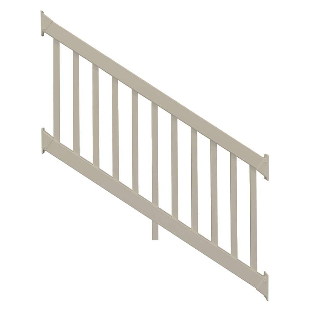 Naples 3 ft. H x 8 ft. W Khaki Vinyl Stair Railing Kit price history on PriceWatchPro