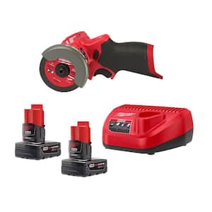 M12 12-Volt Lithium-Ion Starter Kit with Two 6.0 Ah Battery Packs and Charger w/ 3 in. Cut Off Saw