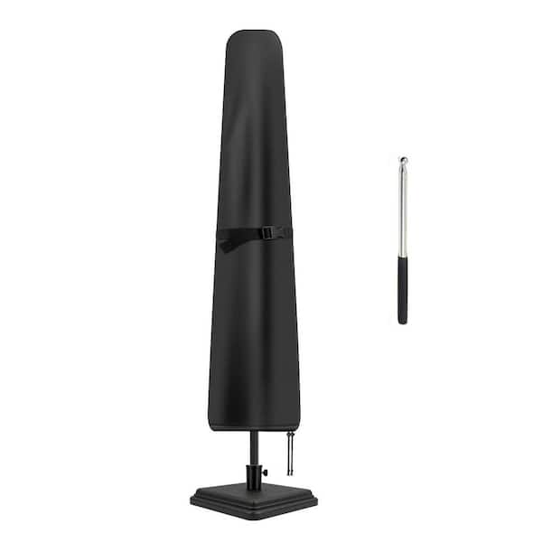 Black Patio Umbrella Cover for 7 ft. to 9 ft. with Push Rod