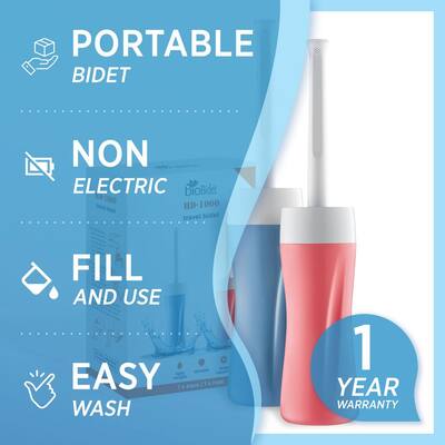 Portable Handheld Travel Bidet Set in Red and Blue