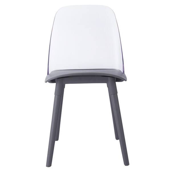 TOV Furniture Pasha Grey Acrylic Chair (Set of 2)