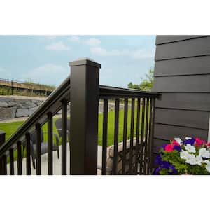 36 in. x 91.31 in. Bronze Powder Coated Aluminum Preassembled Deck Railing