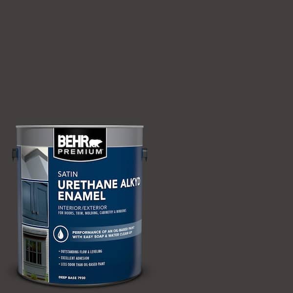 1 gal. #MQ1-35 Off Broadway Urethane Alkyd Satin Enamel Interior/Exterior Paint