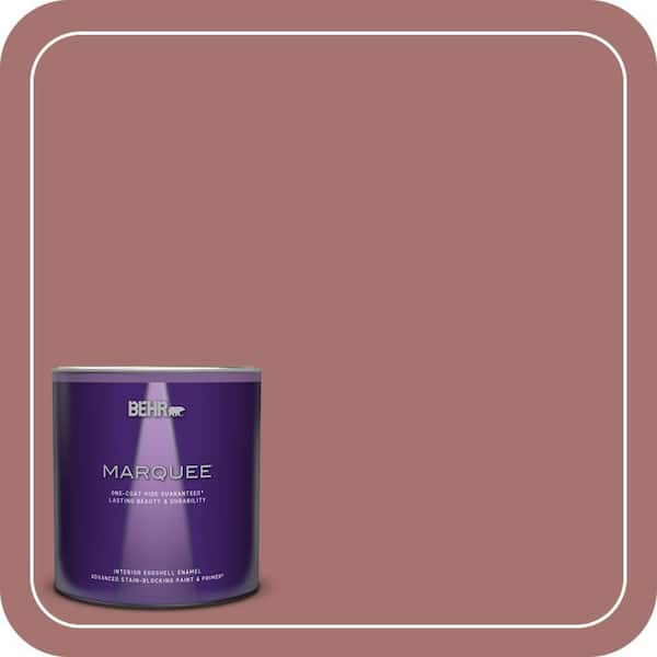 BEHR MARQUEE 1 qt. #MQ1-17 Autumn Russet One-Coat Hide Eggshell Enamel Interior Paint & Primer