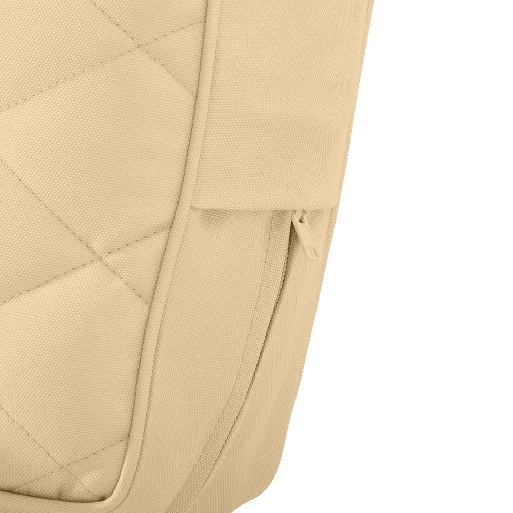 Chamomile Quilted Outdoor Chaise Lounge Cushion Cover, 72" x 21"