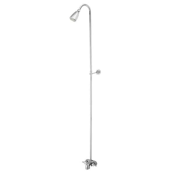 Kingston Brass Vintage 2-Handle Tub and Shower Faucet in Polished Chrome