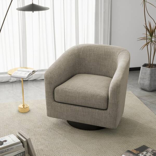 Allwex Magic Dark Brown Suede Fabric Swivel Office Task