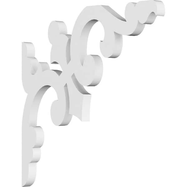 Ekena Millwork 5/8 in. W x 10 in. D PVC x 10 in. H Milton Bracket