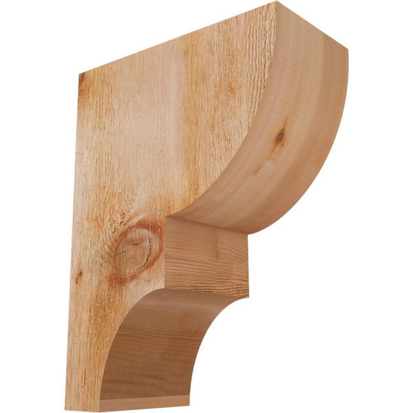 Ekena Millwork 6 in. x 12 in. x 16 in. Western Red Cedar Ridgewood Rough Sawn Corbel
