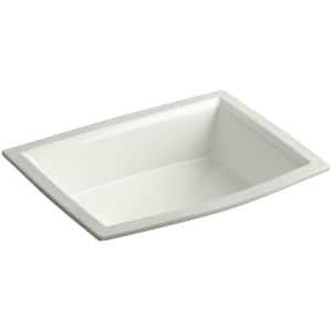 Archer 20 in. Vitreous China Undermount Bathroom Sink in Dune with Overflow Drain