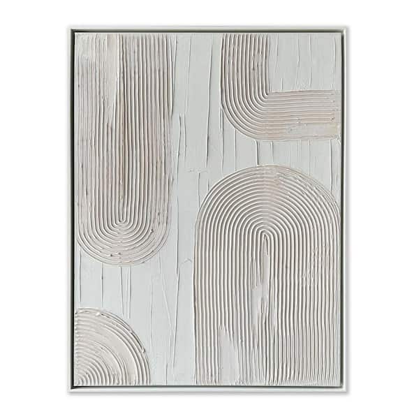 A&E "Reverie" Framed Abstract Wall Art Print Hand Painted 48 in. x 36 in.