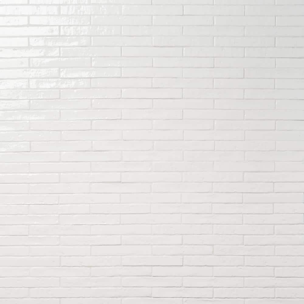 Virtuo Glossy White Ceramic Subway Wall Tile 2-in x 9-in