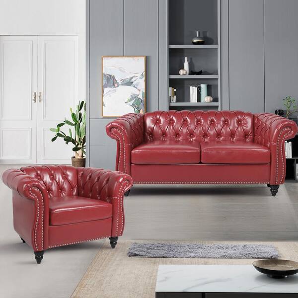 Red Leather Living Room Furniture: Bold Style & Timeless Elegance