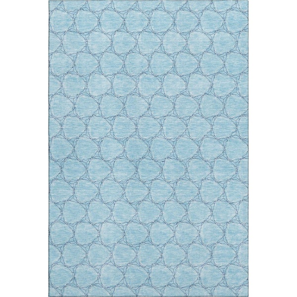 Addison Rugs Mayfield Premium Machine Washable Abstract AMF960 Sky 9 ft. x 12 ft. Area Rug