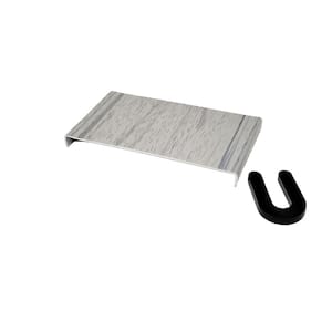 1/2 in. x 5-1/2 in. x 3 in. Coastal Grey PVC Decking Board Cover Sample for Composite and Wood Patio Decks