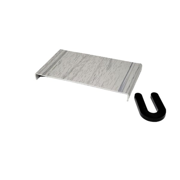 Deck-Top 1/2 in. x 5-1/2 in. x 3 in. Coastal Grey PVC Decking Board Cover Sample for Composite and Wood Patio Decks