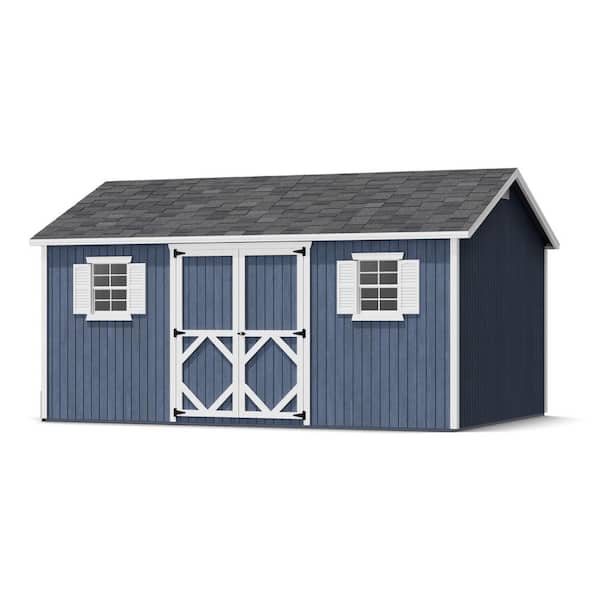 Little Cottage Co. Classic Workshop 12 ft. x 16 ft. Outdoor Wood Storage Shed Precut Kit with Operable Windows (192 sq. ft.)