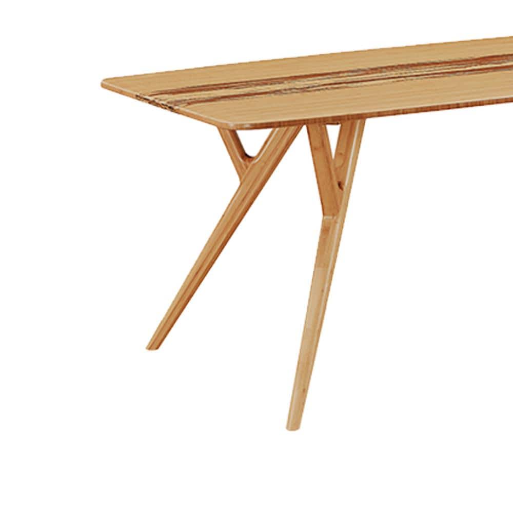 Azara Caramelized Solid Bamboo Contemporary Dining Table