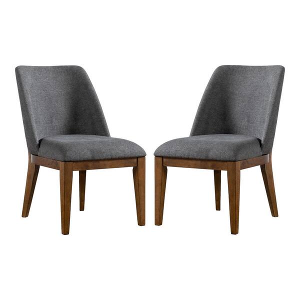 Furniture of America Copell Gray Fabric Side Chair (Set of 2 Furniture of America Copell Gray Fabric Side Chair (Set of 2
