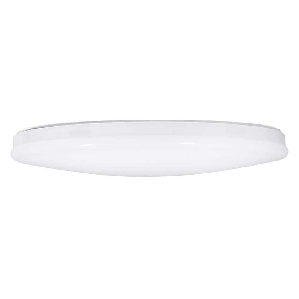 8-Inch White Polycarbonate Round LED Ceiling Light
