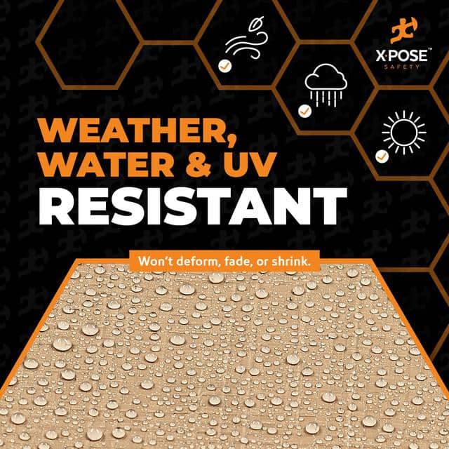 Heavy Duty Tan Polyethylene Tarp 6' x 10' with Aluminum Grommets